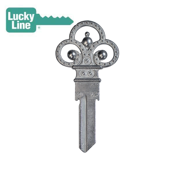 Restorers Classic Steel Cabinet Lock with Skeleton Key