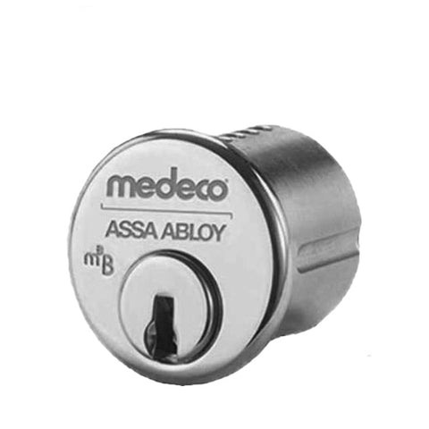 Medeco - 100100 - 5-Pin - 1" Rim Cylinder Z02 Adams Rite Cam - 04 Sky Keyway Sub-Assembled - 26 - Satin Chrome - Grade 1