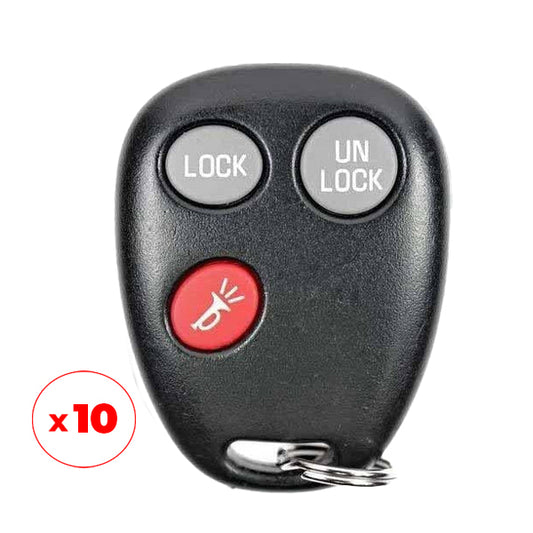 10 x 2002-2003 Saturn / 3-Button Keyless Entry Remote / PN: 22693421 / LHJ009 (OEM Recase)