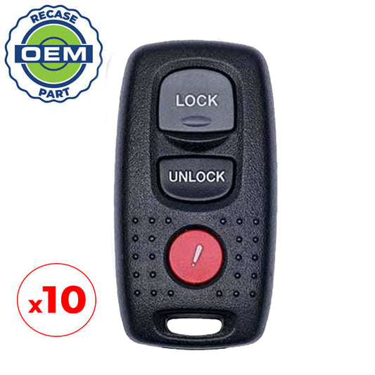 10 x 2003-2006 Mazda / 3-Button Keyless Entry Remote / PN: BN8P-67-5RY / KPU41846 (OEM Recase)