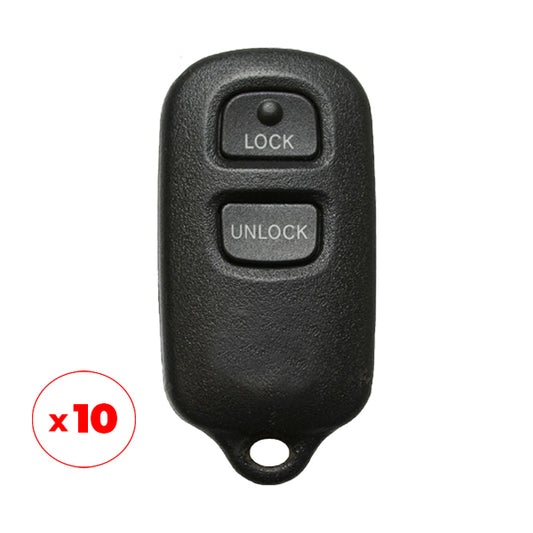 10 x 1998-2008 Toyota / 3-Button Keyless Entry Remote / PN: 89742-06010 / GQ43VT14T (OEM Recase)