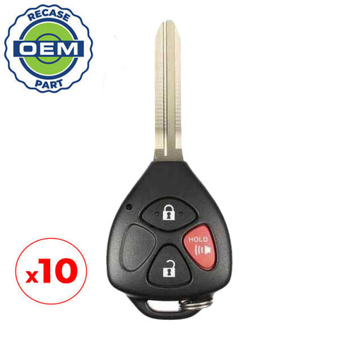 10 x 2008-2012 Scion xB / 3-Button Remote Head Key / PN: 89070-12380 /  HYQ12BBY (OEM Recase)