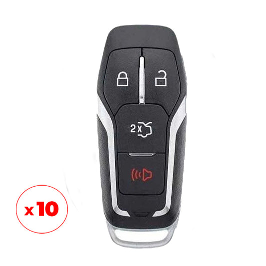 10 x 2015-2017 Ford / 4-Button Smart Key / PN: 164-R8109 / M3N-A2C31243800 (OEM Recase)