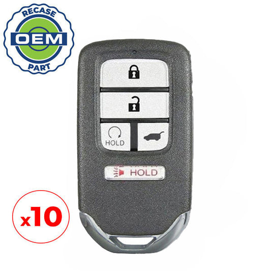 10 x 2016-2018 Honda / 5-Button Smart Key / PN: 72147-TG7-A11 / KR5V2X V44 (OEM Recase)