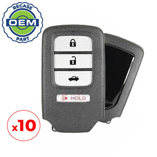 10 x 2017-2020 Honda Civic / 4-Button Smart Key / PN: 72147-TBA-A01 / KR5V2X-V41 (OEM Recase)