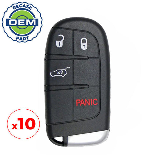 10 x 2014-2019 Jeep Grand Cherokee / 4-Button Smart Key / PN: 68143504AC / M3N-40821302 (OEM Recase)