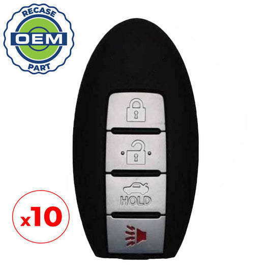 10 x 2013-2016 Nissan Altima Maxima / 4-Button Smart Key / PN: 285E3-9HP4B / KR5S180144014 (OEM Recase)