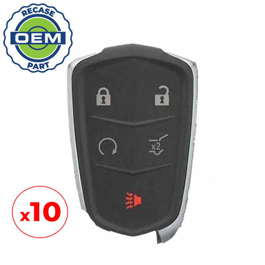 10 x 2015-2016 Cadillac SRX / 5-Button Smart Key / PN: 13598528 / HYQ2AB (OEM Recase)