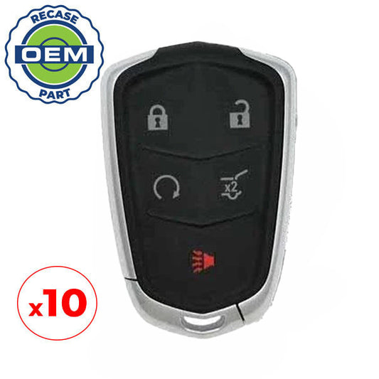 10 x 2017-2019 Cadillac XT5 / 5-Button Smart Key / PN: 13510245 / HYQ2EB (OEM Recase)