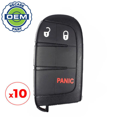 10 x 2015-2018 Jeep Renegade / 3-Button Smart Key / PN: 6MP33DX9AA / M3N-40821302 (OEM Recase)