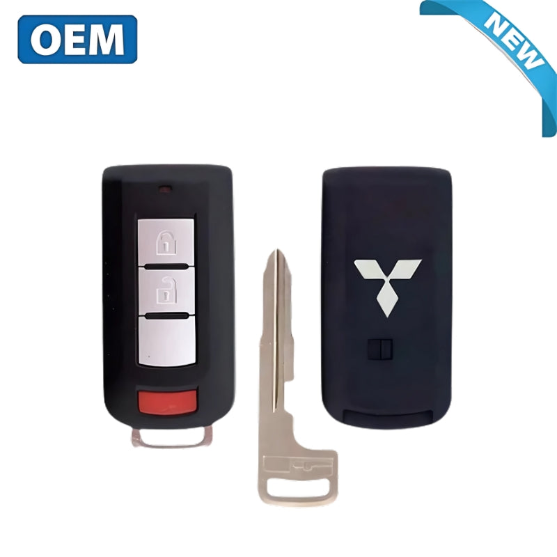 Front view of 2024 Mitsubishi Eclipse Cross genuine smart remote key with 3 buttons.