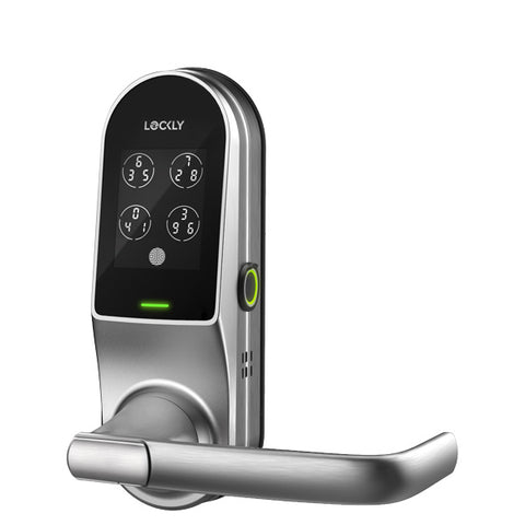 Lockly Guard - LATCH 679L -  Lever Latch Smart Lock -Wi-Fi-Bluetooth App Controlled - Fingerprint Reader -  Touchscreen Keypad - Key Override - Mifare RFID - Optional Finish