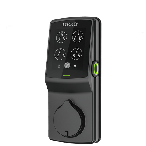 Lockly - PGD728FMB - Secure PLUS Fingerprint Biometric  Electronic Deadbolt - Keypad - Bluetooth App Controlled - Matte Black