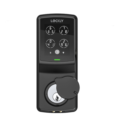 Lockly - PGD728FMB - Secure PLUS Fingerprint Biometric  Electronic Deadbolt - Keypad - Bluetooth App Controlled - Matte Black