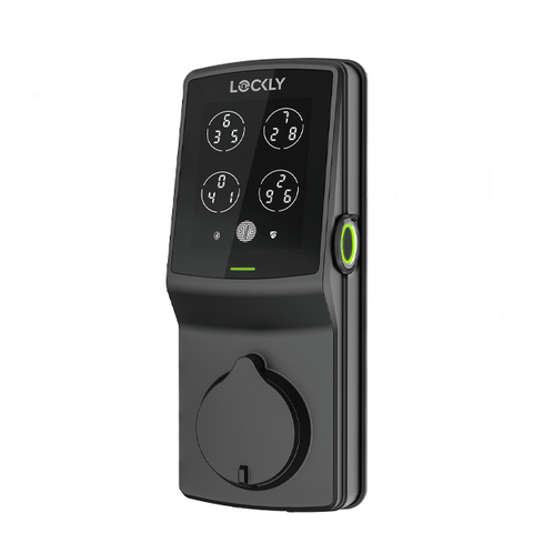 Lockly - PGD728WMB - Secure PRO Wi-Fi - Bluetooth App Controlled - Fingerprint Biometric Electronic Deadbolt - Includes Wi-Fi Hub - Matte Black