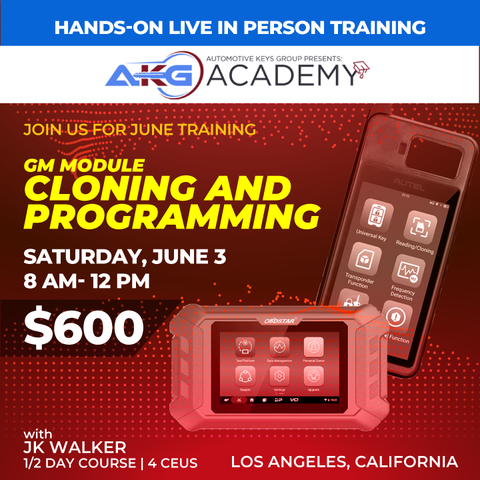 Hands-On Live In-Person Training - GM Module Cloning And Programming - 1/2 Day Course - 4 CEU's (June 3rd, 8AM to 12PM PDT - Los Angeles, California)