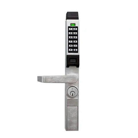 Alarm Lock Trilogy - PDL1300ETNW - Narrow-Stile Digital PROX Keypad Lever Lock Exit Trim - Networx - Audit Trail - 26D - Satin Chrome