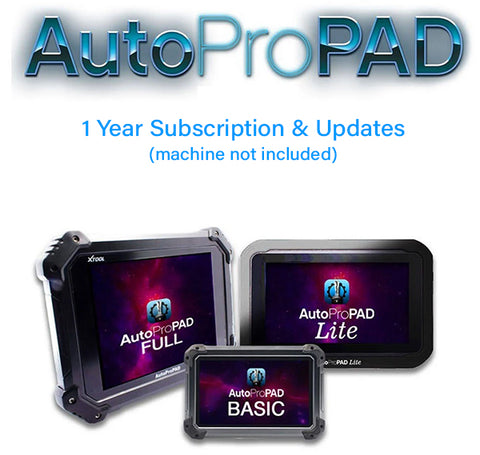 AutoProPAD Lite/Full/Basic - Updates & Support Subscription - 1 YEAR  (XTOOL) - ( machine sold separately )