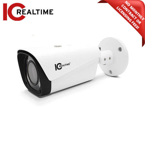 IC Realtime - AVS-B2218Z / 2MP HDAVS Indoor/Outdoor Mid Size Bullet Camera / Varifocal 2.7-12mm Lens (100° - 30°) / 262 Feet Smart IR / 12VDC