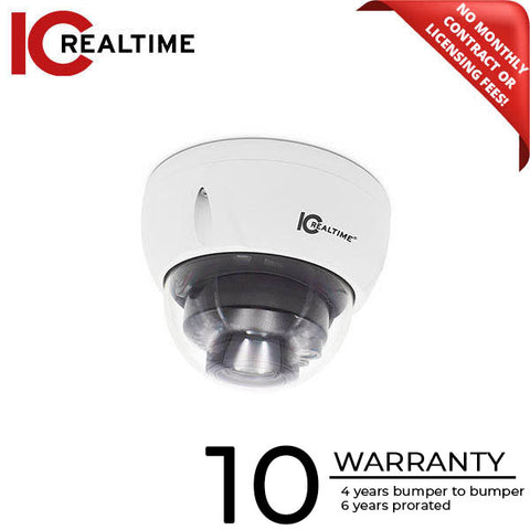 IC Realtime - AVS-D2712SL / 2MP HDAVS Indoor/Outdoor Full Size Vandal Dome Camera / I-SnIPer / 2.7-12mm Motorized Lens (95A° - 36A°) / 150 Feet Smart IR