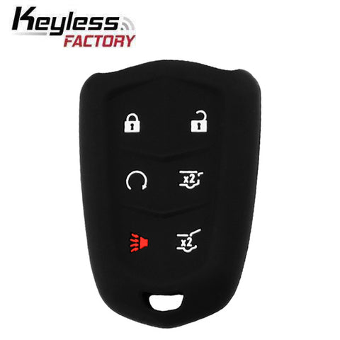 2015-2018 Cadillac Escalade / 6-Button Remote Smart Key Silicone Cover / HU100 / HYQ2AB (AFTERMARKET)