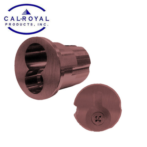 Cal-Royal  - Large Format Mortise Cylinder - 6-Pin - For Schlage - Adams Rite Cam - 10B - Antique Bronze