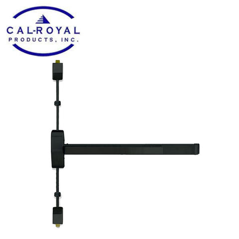 Cal-Royal - A9860V3684 - Surface Vertical Rod Exit Device - Matte Black - Grade 1