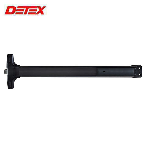 Detex - V40 - Wide Stile Rim Exit Device - Less Dogging - 99 Strike - Fire Rated - 48" - Aluminum - Black Trim