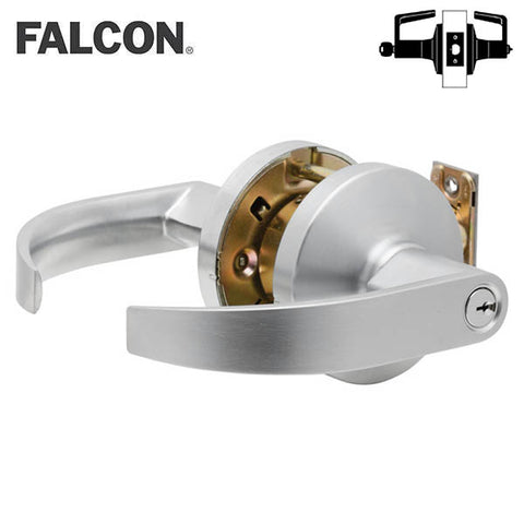 Falcon - K511PD - Cylindrical Leverset - Quantum Lever - Entry/Office - 2 3/4" Backset - Satin Chrome - Grade 2