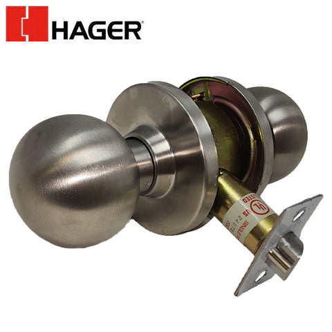 Hager - 3570 - Lever - Classroom - 2-3/4" - Satin Stainless Steel - Keyed Different - Schlage C