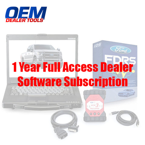 Ford Dealer Tool - 1 Year Software Subscription - FDRS Diagnostics And Programming Software Subscription