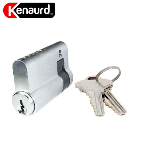 Profile Cylinder – Single Sided - 26D – Satin Chrome - 2 Keys - 6 Pin (SC1) (1-3/4" 46mm)