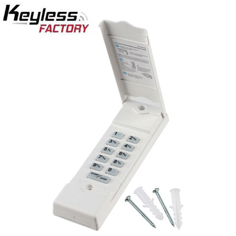 KeylessFactory - Garage Door Opener - Wireless Keypad - Compatible with Linear MDTK