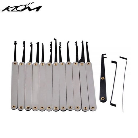 KLOM - Lock Picks Set - Transparent Practice Padlock Bundle - 12 Pieces