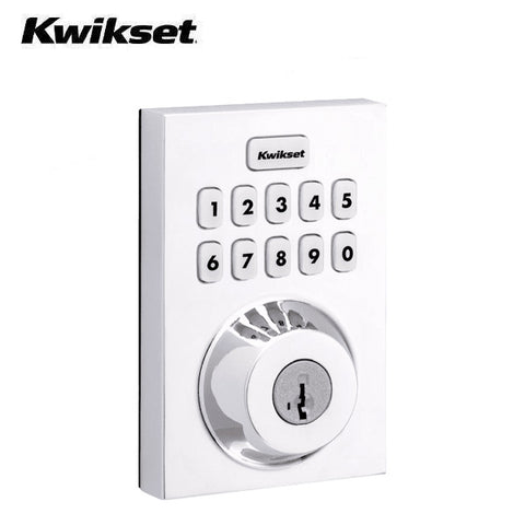 Kwikset - Connect 620 - Contemporary Keypad Connected Smart Lock - 1" Electronic Deadbolt - Z-Wave Technology - Polished Chrome - Grade 2