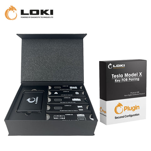 LOKI - Tesla Key Programming & Diagnostics Tool Bundle - Base Tool + Model X Key FOB Pairing Plug-In - Live Data from CAN - Free Software Updates