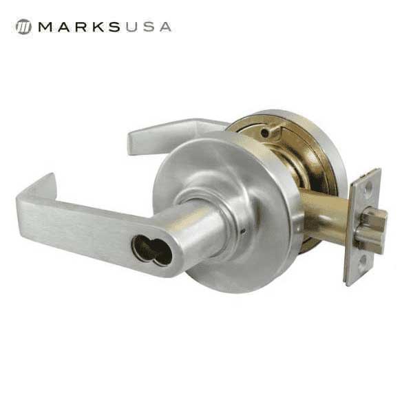 Marks USA - 175RS - Commercial Lever Set - Prepped for Corbin IC Core - 2 3/4" Backset - 26D - Classroom - Grade 2 - UHS Hardware