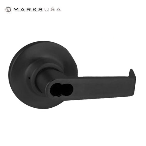 Marks USA - M195RF - Exterior Exit Trim Lever - LFIC - Schlage 6-Pin IC Core (195) Prep - Flat Black - Storeroom - Grade 1