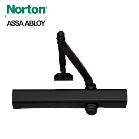 Norton - 8301 - Tri-Packed Manual Door Closer - Back Check Function - PA Bracket/Regular/Top Jamb - Adjustable Arm - Adjustable Sizes 1-6 - Black - Fire Rated - Grade 1