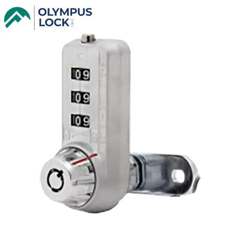 Olympus - 7440 - Combi Cam Ultra Series - 7/8" - 3 Dial Dual Access Combination Cam Lock - Chrome KA# 374