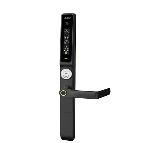 Lockly Guard -DEFENDER 238LM- Biometric Electronic Lever Set - Entry/Exit Mortise Doorman Edition - RFID - Fingerprint Reader - Wi-Fi-Bluetooth App Controlled - Matte Black