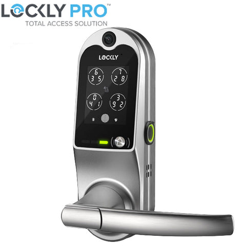 Lockly  Guard VISION DUO 698D - Doorbell Video Camera Smart Lock - Interconnected Deadbolt Latch  - Fingerprint Reader - Wi-Fi-Bluetooth App Controlled - Optional Finish