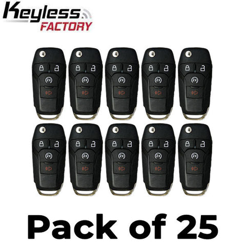 25 x 2015-2022 Ford F-Series Raptor Ranger / 4-Button Flip Key / 164-R8134 / N5F-A08TDA (AFTERMARKET) (Bundle of 25)