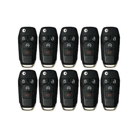 25 x 2015-2022 Ford F-Series Raptor Ranger / 4-Button Flip Key / 164-R8134 / N5F-A08TDA (AFTERMARKET) (Bundle of 25)