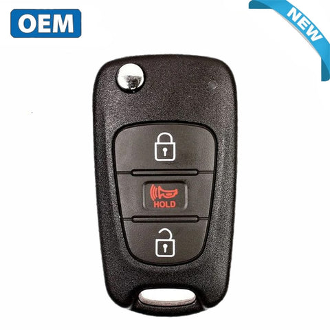 2012-2013 Kia Rio / 3-Button Flip Key KK10 HS / PN: 95430-1W020 / TQ8-RKE-3F02 (OEM)