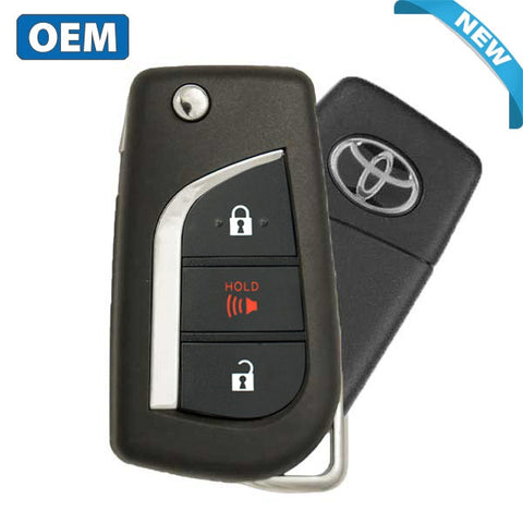 2017-2018 Toyota Corolla / 3-Button Remote Flip Key / PN: 89070-12C20 / HYQ12BFA (H CHIP) (OEM)