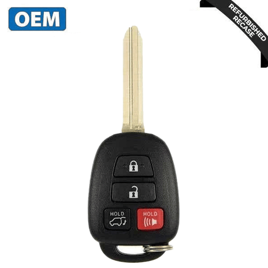 2013-2019 Toyota / 4-Button Remote Head Key / PN: 89070-0R100 / GQ4-52T/ H Chip (OEM Recase)