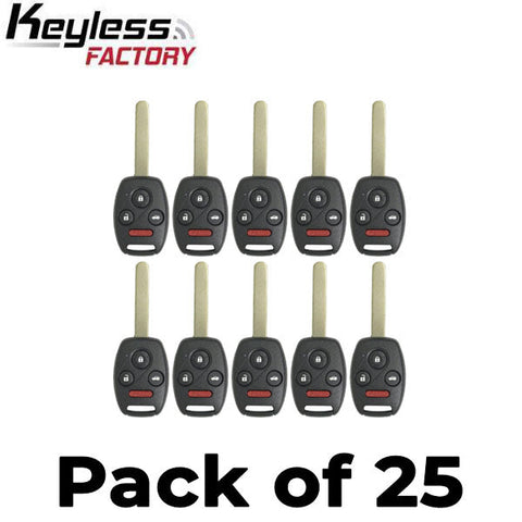 25 x 2003-2010 Honda Accord Element / 4-Button Remote Head Key / OUCG8D-380H-A (AFTERMARKET) (Bundle of 25)