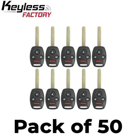 50 x 2003-2010 Honda Accord Element / 4-Button Remote Head Key / OUCG8D-380H-A (AFTERMARKET) (Bundle of 50)