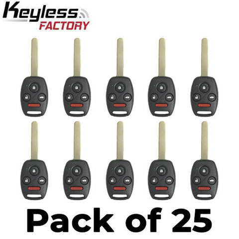 25 x 2006-2013 Acura / Honda Civic / 4-Button Remote Head Key / N5F-S0084A (AFTERMARKET) (Bundle of 25)